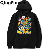 Digimon H oodies ผู้ชายเสื้อแขนยาว streetwear hoddies ผู้ชายเสื้อสวมหัว