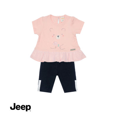 Jeep BABY GIRL 2-IN-1 เสื้อแขนสั้น และชุดขายาว สําหรับเด็กผู้หญิง 772840-770146 br