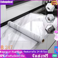 Eshopdeal【Ready Stock】 สติกเกอร์ติดผนังลายหินอ่อน 1 ม้วนเคาน์เตอร์ครัวเฟอร์นิเจอร์ Diy วอลล์เปเปอร์ติดด้วยตนเอง