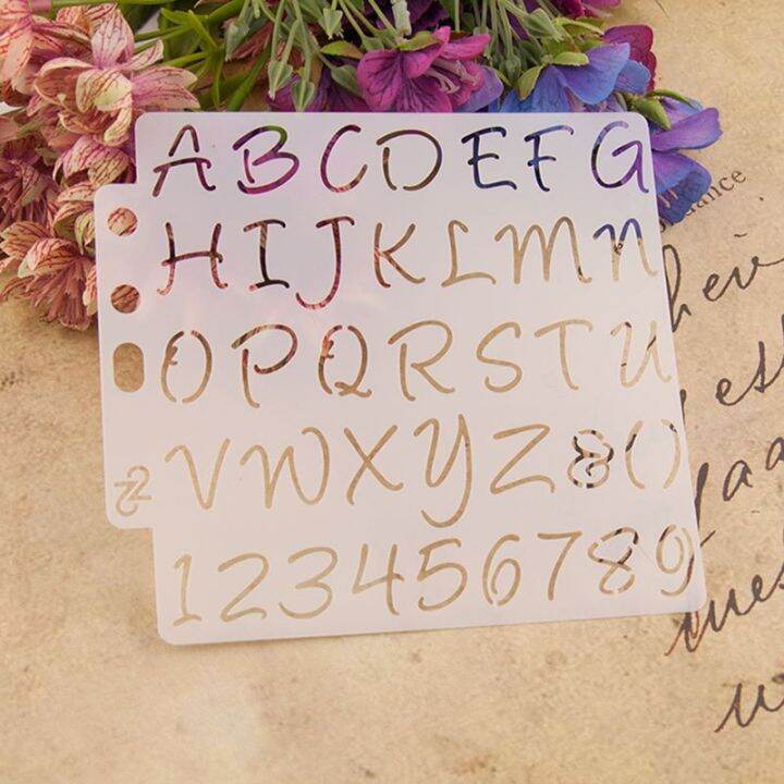 Alphabet Letter Stencils Lettering Template Painting Scrapbooking