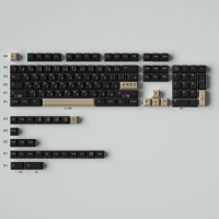 ชุดใหญ่ PBT Keycap DYE-SUB Cherry Profile Keycaps บุคลิกภาพญี่ปุ่นสำหรับ MX Switch Mechanical Keyboard Key CapInukuma Black-ttlg4809