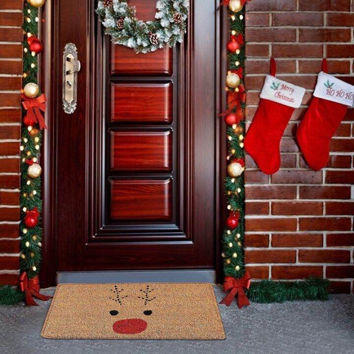 Christmas Door Mat Welcome Decor Mats Doormat Decoration Kitchen ...