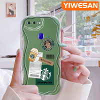 YIWESAN เคสสำหรับ OPPO R17 R15 Pro,เคสการ์ตูนอินเทรนด์ลายคลื่นเนื้อครีมเคสมือถือโปร่งใสเคสกันกระแทกซิลิโคนเคสนิ่มแบบใสป้องกันเลนส์กล้อง