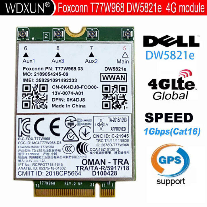 Foxconn T77W968 LTE Cat16 GNSS 5G WWAN Card DW5821e DW5821e-eSIM for ...