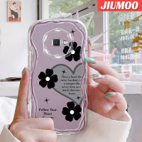 JIUMOO เคสปลอกสำหรับ Samsung J7นายก J7สำคัญ2 J2ลายการ์ตูนแฟชั่นเลิฟเวฟชายแดนโปร่งใสเคสมือถือเนื้อครีมปลอกซิลิโคนป้องกันเลนส์กล้องกันกระแทกแบบใสเคสนิ่ม