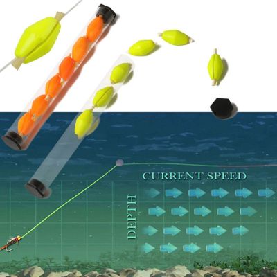 【YF】✽❍▩  6Pcs Per Tube Float Foam Strike Indicators 20 x 10mm Fly Fishing Plastic /