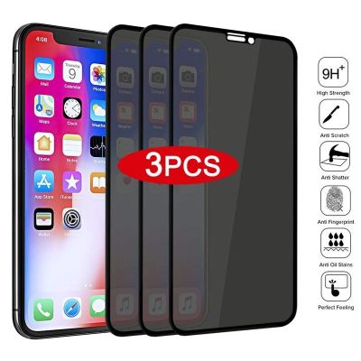 JASTER 3Pcs Full Cover Black Edge Anti-spy Tempered Glass Private Screen Protector For iPhone 14 13 12 11 Pro MAX X XS Max XR
