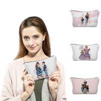 Cartoon Lovely Cosmetics Bags Super Mama Print Makeup Bag Mom and Baby Folding Women Casual Multifunction Cosmetic Organizer Bag