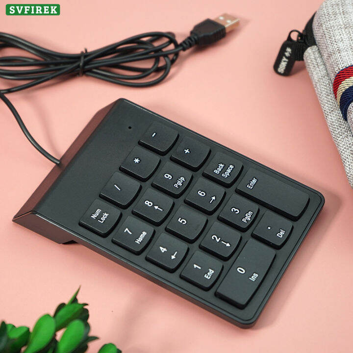 USB Wired Digital Keyboard Numeric 18 Keys Keypad Mini Number Pad For
