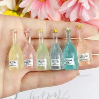 ◊ 3Pcs Dollhouse Miniature Luminous Wine Bottle Model Ornament Kitchen Drink Accessories For Doll House Decoration Kids Toys