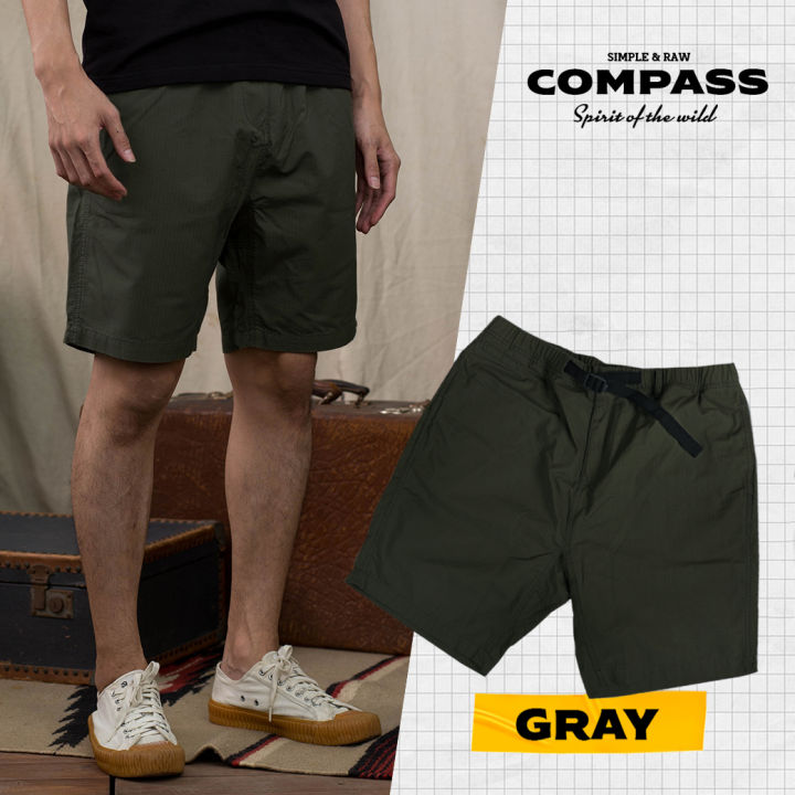Simple&amp;Raw - กางเกงขาสั้น SK845 COMPASS RIPSTOP - Gray