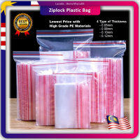 Malaysia READY STOCK High Grade Plastic Zipper Bag Transparent Zip Lock Bag Sealable Zip Bag 食物密封袋