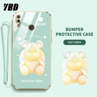 เคสโทรศัพท์ YBD สำหรับ Huawei Nova 3i Nova 5T Nova 3 3E 4 4E Nova 5 Nova 5i Pro Gradient เคสหมีรุนแรงการ์ตูนนิ่มโปร่งใสพร้อมเลนส์คลุมทั้งหมดกรอบป้องกันกล้อง