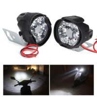 2PCS 6 LED Spot Fog Light ไฟหน้ารถจักรยานยนต์ Universal Waterproof Front Head Lamp 12V