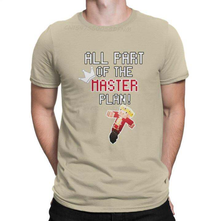 technoblade-never-dies-youtuber-pig-emperor-newest-t-shirt-for-men-all-part-of-the-master-plan-camisas-basic-t-shirts-gift