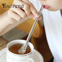 【✔In stock】 yanyad Yerba Mate ชากรองหลอดสแตนเลสสตีลทำด้วยมืออุปกรณ์แถบเครื่องมือตาข่ายชงชาใช้ได้จริงล้างทำความสะอาดได้