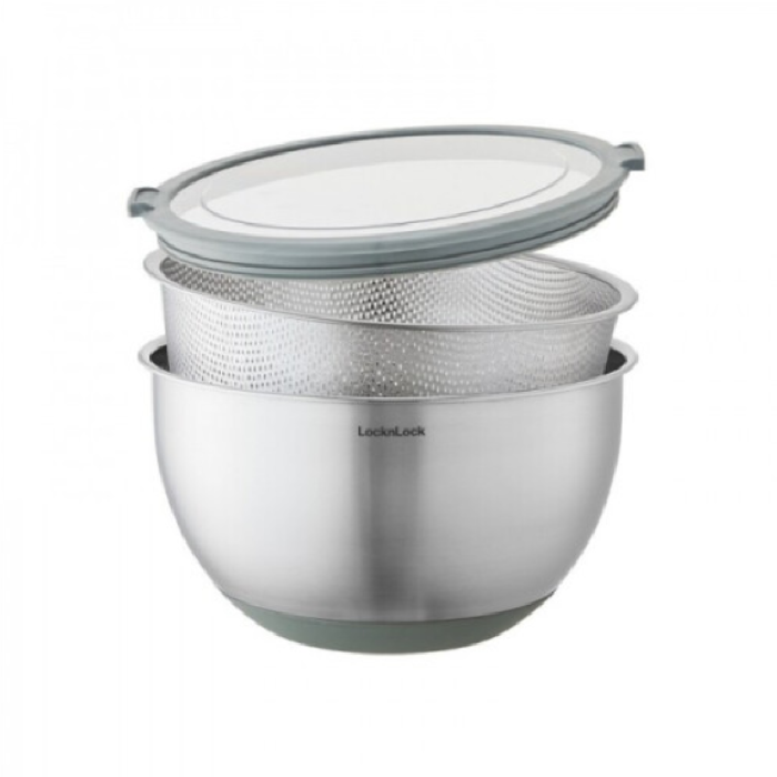 LocknLock Lock & Lock 3 In 1 Mixing Bowl Set 20cm, 24cm 2 Types