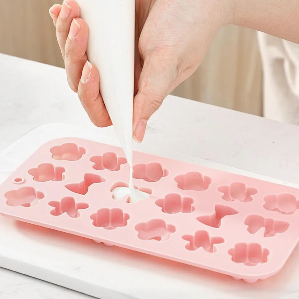 Flower Chocolate Mold Rose And Flower Ice Cube Molds 18PCS Cookie Molds Bow  Shape For Candy Cake Decoration Crafting Projects