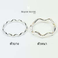 Zigzag Rings แหวนหล่อทั้งวง ลายซิกแซก 2 รุ่น แหวนเงินแท้925 Major Silver