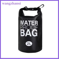 Wangzhansi เก็บของกระเป๋าแห้งและกันน้ำ2ลิตรสำหรับว่ายน้ำเรือคายัคแม่น้ำเดินป่าลอยน้ำกระเป๋าสะพายหลังบีบอัดพายเรือแคนู