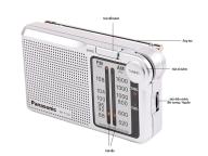 Đài radio FM AM Panasonic RF P150D made in Indonesia, 2 băng đài AM FM thumbnail