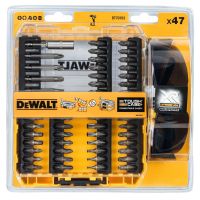 DEWALT ชุดดอกไขควง 47 ชิ้น DT70703-QZ พร้อมแว่นตานิรภัย