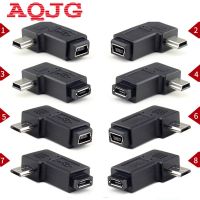 90 Degree Left Right Angled Mini USB 5pin Female to Micro USB Male Data Sync Adapter Plug Micro USB To Mini USB Connector