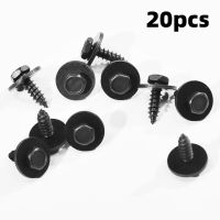 20Pcs/Set Self Tapping Tapper Screw And Washer For BMW 4.8 x 19 mm Black 8mm Self Tapping Tapper Screws