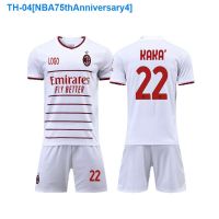 ㍿ NBA75thAnniversary4 2324 Season AC Milan Home and Away No. 11 Ibrahimovic No. 22 Kaka Adult Childrens Short-sleeved Football Jersey Custom Number