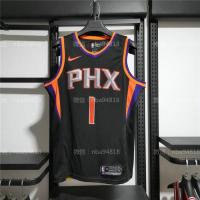 เสื้อคุณภาพสูง 【Feb】 NBA͛ Original BASKETBALL Mens Jersey 1 Devin Booker Phoenix Suns Hot Pressing Retro City Edition Swingman Jerseys Black