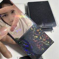 50Pcs/Pack Glittery Star Love Heart Photo Cards Protective Case Storage Bag Colored Kpop Idol Toploader Card Photocard Sleeves  Photo Albums