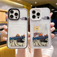 การ์ดแบบใสเคสนิ่มสำหรับ IPhone 11 12 13 14 15 Pro Max เคสแฟชั่น Peak North English ฝาหลัง6 7 8 Plus XR XS Max 14 Plus เคสโทรศัพท์มือถือกันกระแทก