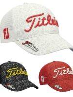 Titleist Authentic Titleist Golf Mens Hat Mark Has A Top Visor Hat Pineapple Print Casual