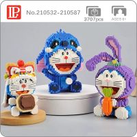 LP Animal Monster Rabbit Doraemon Cat Lion Dance Robot Carrot Pet 3D Mini Diamond Blocks Bricks Building Toy for Children no Box
