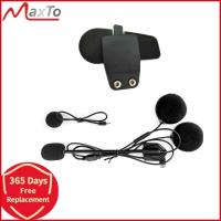 【LZ】 Original Maxto M3/M2 / M3S /M2C Motorcycle Helmet Intercom Earphone Accessories With Microphone Holder Mount Clamp Clips