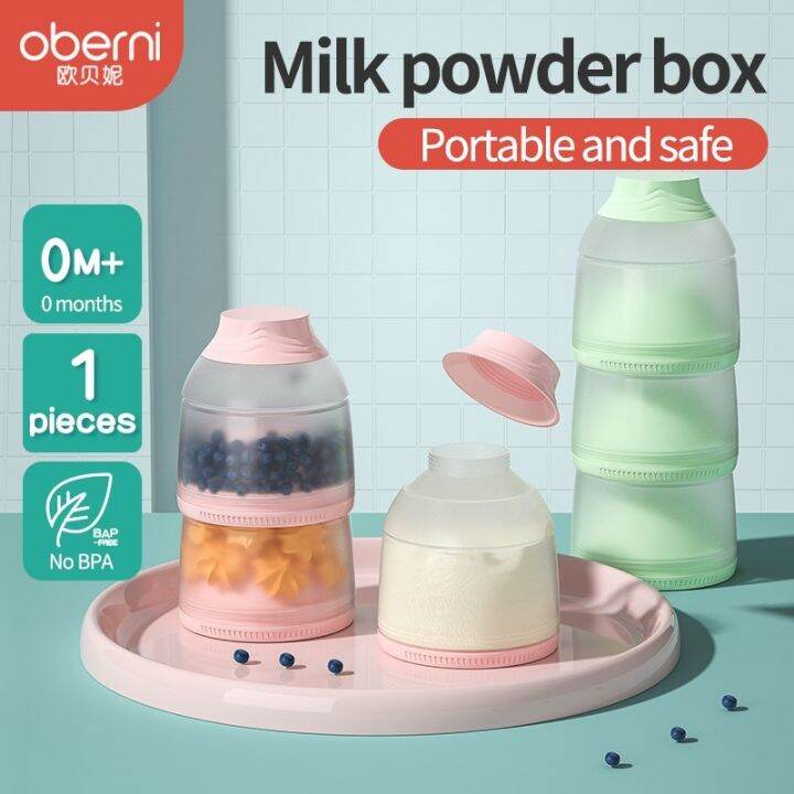 3 layer Portable Milk Powder Formula Dispenser Baby Food Feeding Sealed