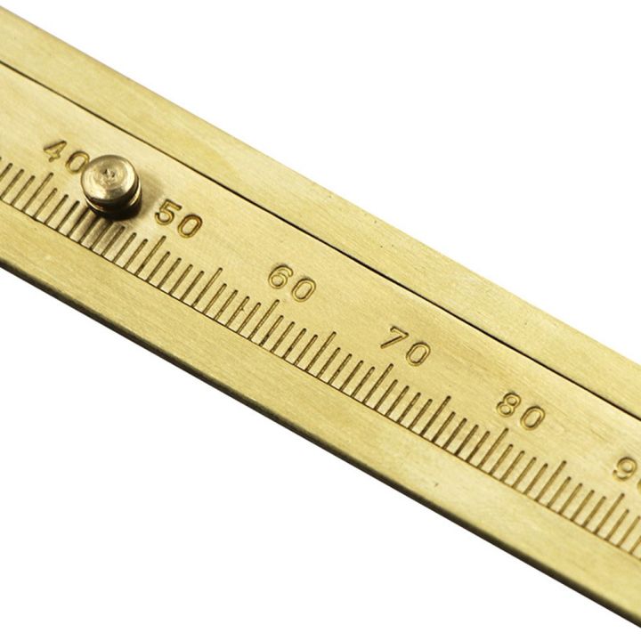 ไม้บรรทัดเวอร์เนียคาลิปเปอร์ทองเหลืองที่เชื่อถือได้ขนาด80-100มม-สำหรับการวัดหลายครั้ง