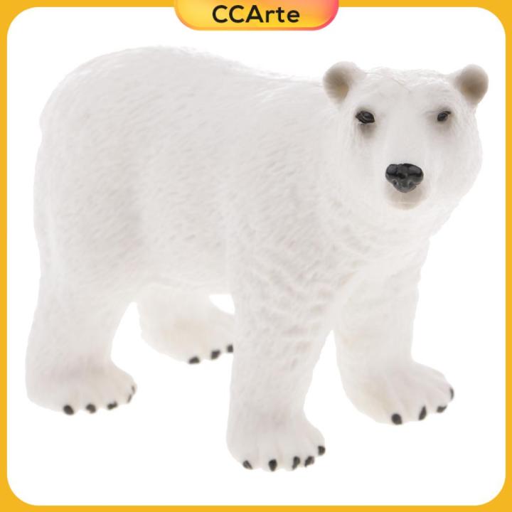 ตุ๊กตาหมีขั้วโลกที่สมจริงรูปหมีขั้วโลกตุ๊กตาแอคชั่นของเล่นเด็ก