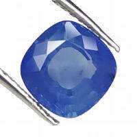 บลูแซฟไฟร์ 1.70cts, 7x7x3.6mm รูปทรงหมอนอิง หินธรรมชาติ 100% ไม่เผา Blue sapphire 1.70cts, 7x7x3.6mm cushion shape 100% natural gemstone, unheated