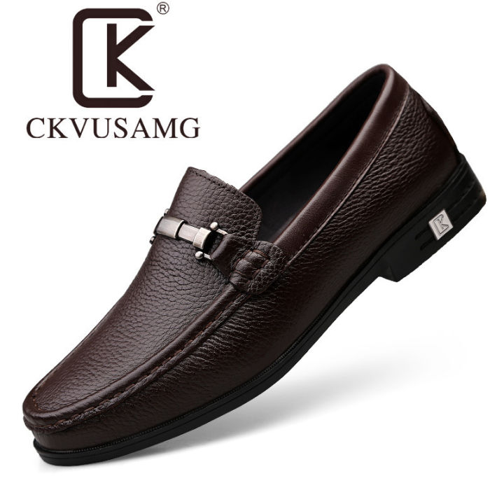 yueteng-ckvusamg-แบรนด์หนังวัวชั้นยอดพื้นรองเท้านุ่มและนุ่มธุรกิจทางการแบบลำลองรองเท้าหนังผู้ชาย