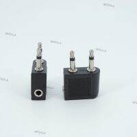 Air Plane dual 3.5mm female to 2 jack male Plug Airplane socket Airline Headphone Mono Audio connector Travel Splitter Adapter WFEHTH