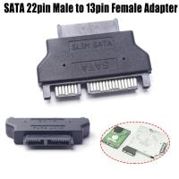 อะแดปเตอร์แปลง Slimline SATA ให้ใช้ สาย SATA แบบปกติได้ SATA Adapter Serial 22 Pin Male To Slim 13 Pin Female Adapter