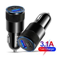 【Aishang electronic】Car Charger Type C USB CUSB Charger13 12Car ชาร์จ Quick Charge 3.0 Mobile ชาร์จ