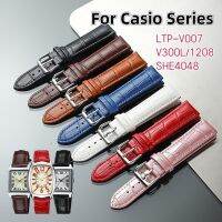 ▣■ สายนาฬิกาหนังสำหรับ Casio LTP-V007L MTP-1303 1375 LTP-V007L-7E1/1208/LTH-1060/4048 สายนาฬิกาสตรี