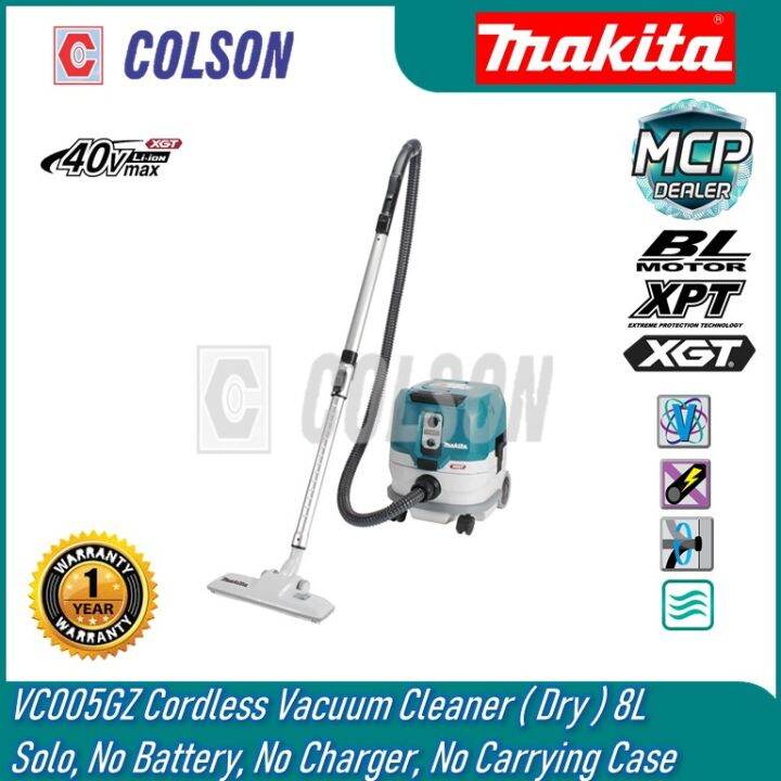 COLSON MAKITA 40Vmax Cordless Vacuum Cleaner (Dry) VC005GLZ Without