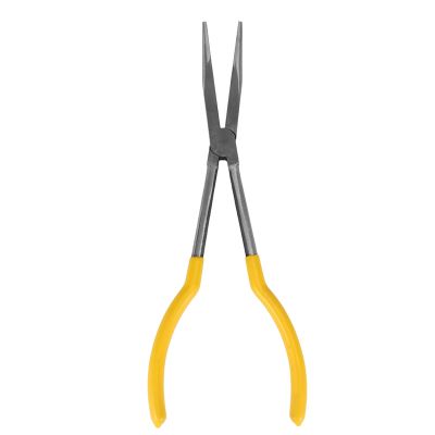 11" Extra Long Straight Needle Nose Pliers Hand Tool Yellow+Silver