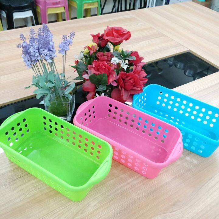 (3 IN 1) ASSORTED HEAVY DUTY PLASTIC TRAY / HANDY BASKET TRAY / STORAGE