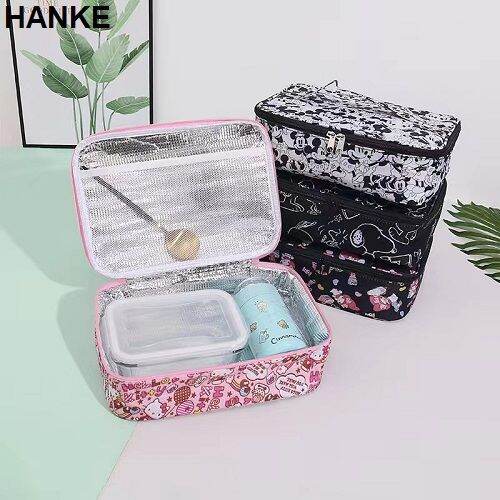 HANKE Character Oilproof Lunch Box Waterproof Food Storage Bag HeatInsulation Lunch Bag