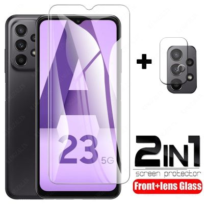 2IN1 Tempered Glass for Samsung A23 A32 A33 A13 A53 A73 5G Camera Lens Protective Screen Protector for Galaxy A13 A23 A33 Glass