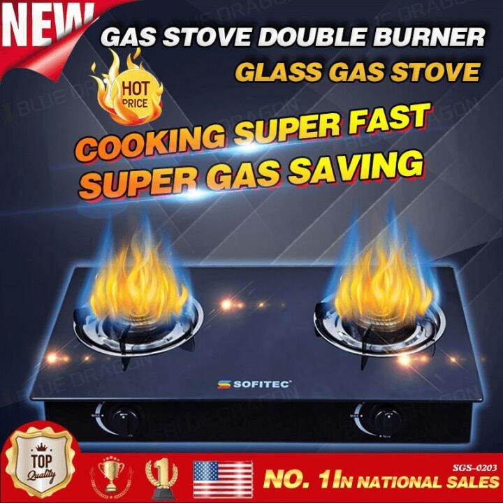 High quality Sofitec ceramic gas stove gas stove glass gas dual burner